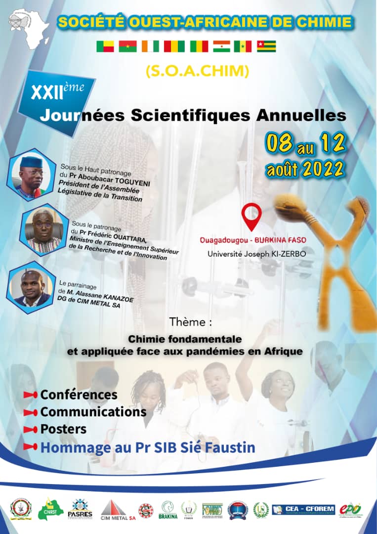 Ouverture des XXIIème Journées Scientifiques Annuelles de la SOACHIM : les chimistes « en ordre de bataille » contre les pandémies en Afrique