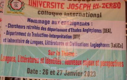 Colloque Langues, Littératures et Identités : nouveaux enjeux et perspectives »