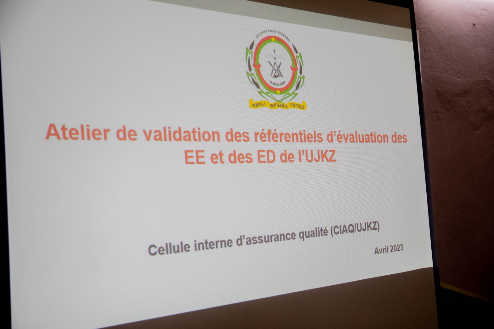 CIAQ : Atelier de validation des référentiels d’évaluation des UFR, Instituts et Ecoles doctorales de l’Université Joseph KI-ZERBO.