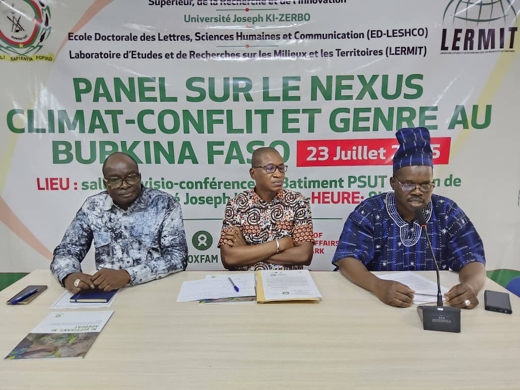 LERMIT/ UJKZ : Regards croisés sur le Nexus climat -conflit et genre au Burkina Faso LERMIT/ UJKZ : Regards croisés sur le Nexus climat -conflit et genre au Burkina Faso